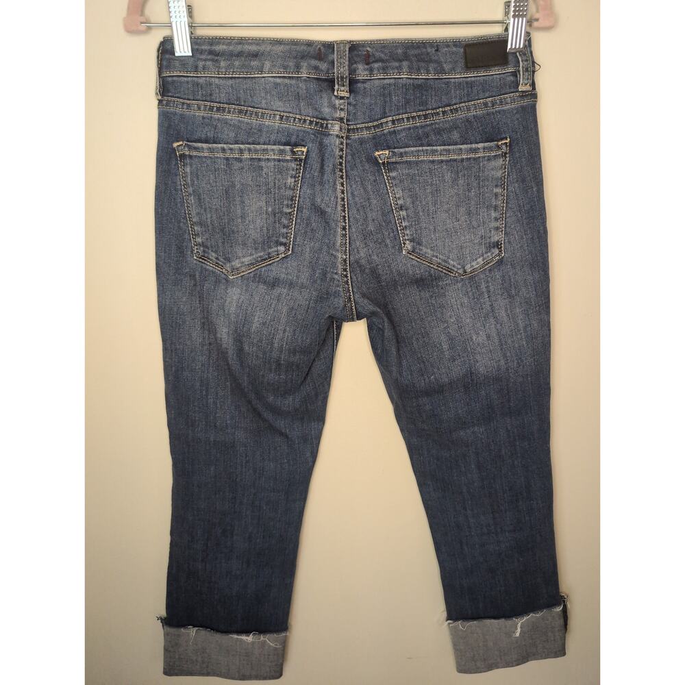 Dear John embroidered floral denim playback cuffed straight leg jeans 27 - Picture 5 of 8